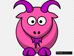 Pink Goat Clip art, Icon and SVG - SVG Clipart