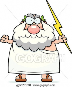 EPS Vector - Angry greek god. Stock Clipart Illustration ...