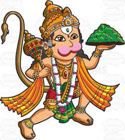 The Hindu God Hanuman #cartoon #clipart #vector #vectortoons ...