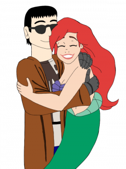 Darkblade and Ariel hug by renthegodofhumor on DeviantArt