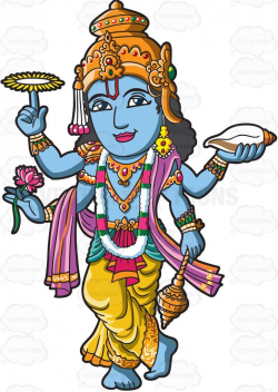 The Hindu God Vishnu in 2019 | Vector Designs | Hindu ...