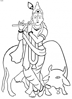 28+ Collection of Easy Drawing Of Lord Krishna For Kids | High ...