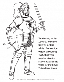 Eph 6:10-11 FREE Knight Coloring page > Click Download Now > CC C2 ...