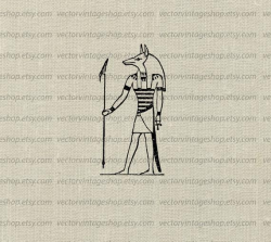 Egyptian God Clipart, Anubis Vector Clip Art Graphic Instant Download,  Ancient Egypt Myth Illustration, Dog Head jpeg png eps WEB1727BM
