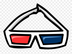 Goggles Clipart Club Penguin - Old 3d Glasses Png ...