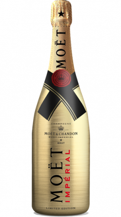 Moet And Chandon Champagne Imperial Brut NV Festive Bottle Gold