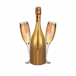 Champagne Wine Bottle Alcoholic drink - Gold glass bottle 900*900 ...