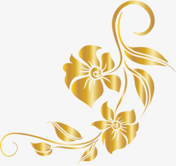 Luxury Golden Flower, Flower Clipart, Luxurious, Leaf PNG ...