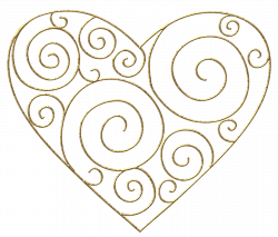 Gold Line Heart Clipart | DIY ideas | Pinterest | Happy heart, Gold ...