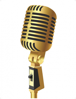 Microphone clipart gold pencil and in color microphone ...