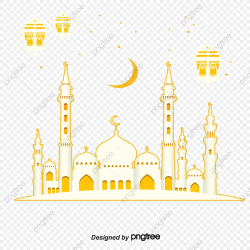 Golden Mosque Architectural Paper Cutting, Islam, Islamic ...