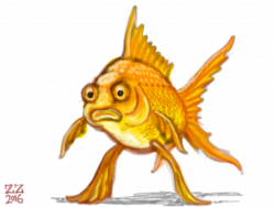 draw a fish standing on fins as if they were legs by zenzmurfy on ...