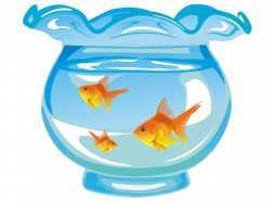 Goldfish Aquarium Fishkeeping - Cute cartoon hand-painted blue and ...