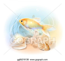 Vector Stock - Goldfish in the sea. illustration of the ...