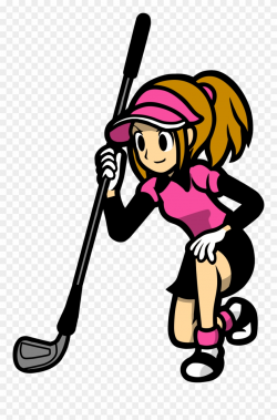 Golfing Clipart Golf Winner - Cartoon Character Of Ladies ...