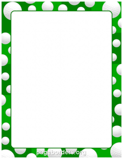 Golf Ball Border: Clip Art, Page Border, and Vector Graphics