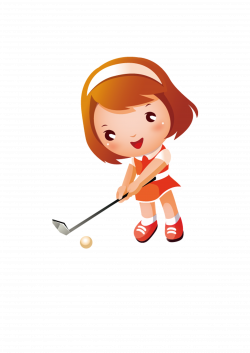 Golf Sport Clip art - Little girl playing golf 2480*3508 transprent ...
