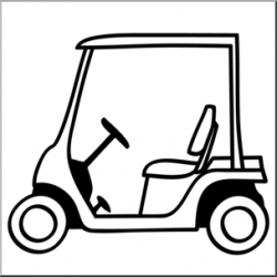 Clip Art: Golf Cart B&W I abcteach.com | abcteach