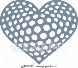 Vector Illustration - Golf ball heart. EPS Clipart ...