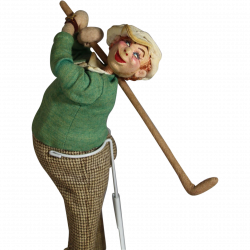 Vintage Klumpe Roldan Cloth Doll Golfer | Clothes Make the Doll ...
