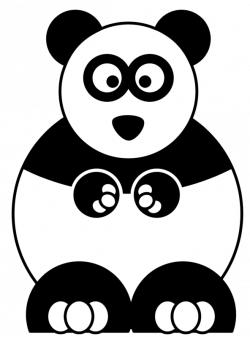 Free 80+ Panda Clipart Black And White Images 【2018】