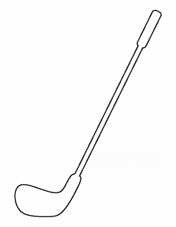 Golf club pattern. Use the printable outline for crafts, creating ...