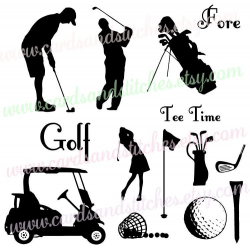 Golf SVG - Golf Silhouettes SVG - Golf Clipart - Digital ...