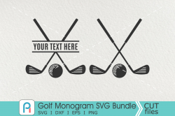 Golf Monogram Svg, Golf Svg, Golf Clipart
