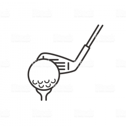 Download golf ball on tee outline clipart Golf Tees Golf ...
