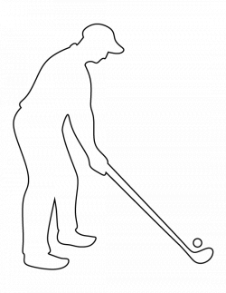 Golfer pattern. Use the printable outline for crafts, creating ...