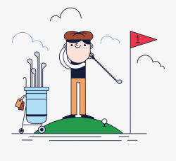 Golf Club Golfer Clip Art - Stick Figures Playing Golf Png ...