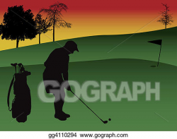 Stock Illustration - Golfing. Clip Art gg4110294 - GoGraph