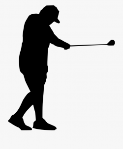 Golf Swing Clipart - Golfer Silhouette Transparent Png ...