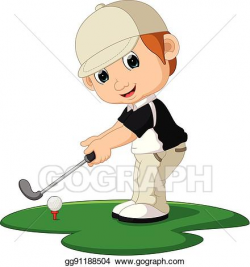 Vector Stock - Golfer man cartoon. Clipart Illustration ...