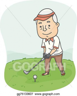 Vector Art - Senior golfer. EPS clipart gg75133607 - GoGraph