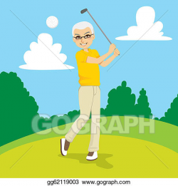 Vector Art - Senior golfer. EPS clipart gg62119003 - GoGraph