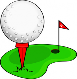Clip Art Illustration of a Cartoon Golf Ball on a Golf Course ...
