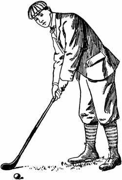 Digital Printable Young Golfer Graphic Golf Image Boy Illustration ...