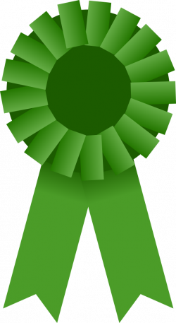 OnlineLabels Clip Art - Award Ribbon -- Green