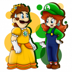 AT: Princess Luigi and Plumber Daisy by BoxBird on DeviantArt