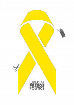 Clipart - Yellow Ribbon Stencil