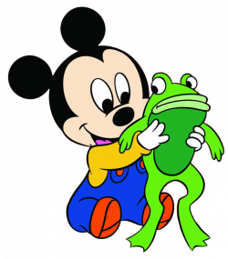 Baby Mickey w/Frog | clips - baby | Pinterest | Baby mickey, Frogs ...