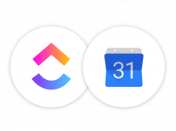 Two way sync your tasks and events with Google Calendar and ClickUp