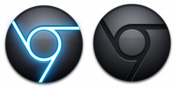 Chrome Icon Blue/Black MkII by jrathage on DeviantArt