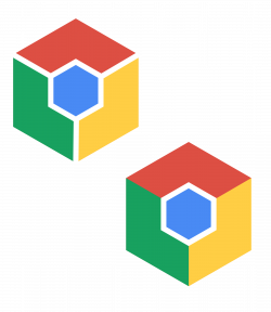 Clipart - chrome inspired hexagon logo color