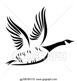 Clip Art Vector - Flying canada geese. Stock EPS gg106164110 ...