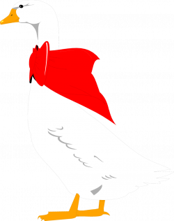 Goose | Free Stock Photo | Illustration of a goose with a red bow ...