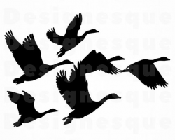 Flying Geese SVG, Geese Svg, Hunting Svg, Flying Geese Clipart, Geese Files  for Cricut, Geese Cut Files For Silhouette, Dxf, Png, Eps Vector