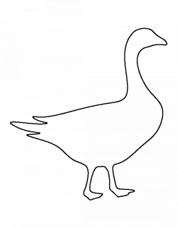 Goose pattern. Use the printable outline for crafts, creating ...