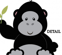 Cute Gorilla Clipart - Instant Download File - Digital Graphics - Crafts,  Web Design - Commercial & Personal Use - Jungle -#A027